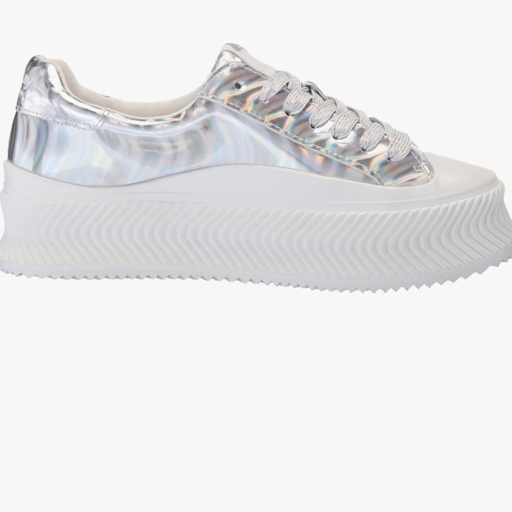 Holographic Women's Platform Sneakers Size 9 - Picture 5 of 16